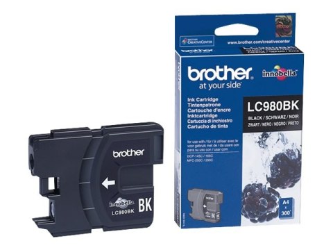 Brother LC980BK - Czarny - oryginał - pojemnik na tusz - dla Brother DCP-145, 163, 165, 167, 193, 195, 197, 365, 373, 375, 377, 