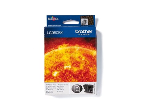 Brother LC980BK - Czarny - oryginał - pojemnik na tusz - dla Brother DCP-145, 163, 165, 167, 193, 195, 197, 365, 373, 375, 377, 