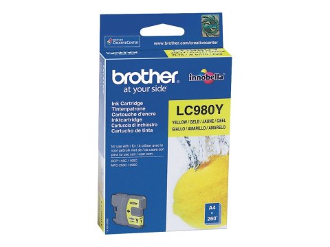 Brother LC980Y - Żółty - oryginał - pojemnik na tusz - dla Brother DCP-145, 163, 165, 167, 193, 195, 197, 365, 373, 375, 377, MF