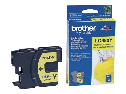 Brother LC980Y - Żółty - oryginał - pojemnik na tusz - dla Brother DCP-145, 163, 165, 167, 193, 195, 197, 365, 373, 375, 377, MF