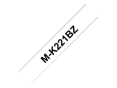 Brother M-K221BZ - Czarny na białym - Roll (0,9 cm x 8 m) 1 kaseta(y) typ etykiety - dla P-Touch PT-55, PT-65, PT-75, PT-80, PT-
