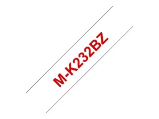 Brother M-K232BZ - Czerwono-biały - Wałek (1,2 cm x 8 m) 1 kaseta(y) taśma nielaminowana - dla P-Touch PT-55, PT-65, PT-75, PT-8