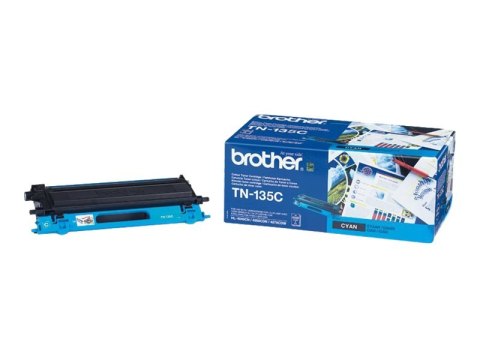 Brother TN135C - Wysoka Wydajność - cyjan - oryginał - Toner - dla Brother DCP-9042, DCP-9045, HL-4040, HL-4050, HL-4070, MFC-94