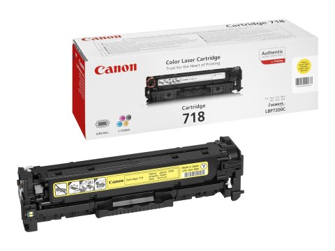 Canon 718 Yellow - Żółty - oryginał - Toner - dla imageCLASS LBP7200; i-SENSYS MF8330, MF8350; Laser Shot LBP-7200; Satera MF833