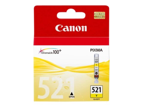 Canon CLI-521Y - 9 ml - żółty - oryginał - pojemnik z atramentem - dla PIXMA iP3600, iP4700, MP540, MP550, MP560, MP620, MP630, 