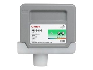 Canon LUCIA PFI-301 G - 330 ml - zielony - oryginał - pojemnik z atramentem - dla imagePROGRAF iPF8000, iPF9000