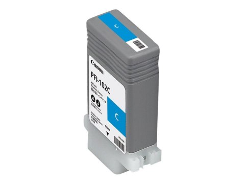 Canon PFI-102 C - 130 ml - cyjan - oryginał - pojemnik z atramentem - dla imagePROGRAF iPF510, iPF605, iPF650, iPF655, iPF720, i