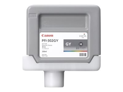 Canon PFI-302 GY - 330 ml - szary - oryginał - pojemnik z atramentem - dla imagePROGRAF iPF9100