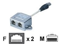 DIGITUS - Adapter sieciowy - RJ-45 (M) do RJ-45 (F) - STP - CAT 5e