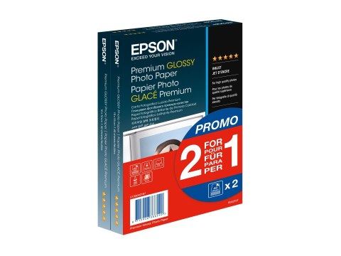 Epson Premium Glossy Photo Paper BOGOF - Połyskujące - 100 x 150 mm - 255 g/m² - 40 arkusz(-y) papier fotograficzny (pakiet 2) -