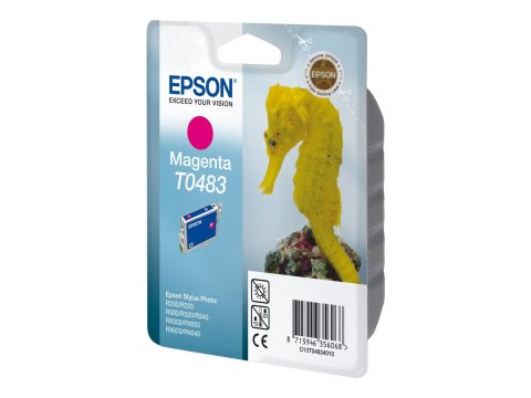 Epson T0483 - 13 ml - magenta - oryginał - kopuła - pojemnik na tusz - dla Stylus DX3800; Stylus Photo R200, R220, R300, R320, R