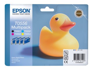 Epson T0556 Multipack - 32 ml - czarny, żółty, cyjan, magenta - oryginał - kopuła - pojemnik na tusz - dla Stylus Photo R240, R2