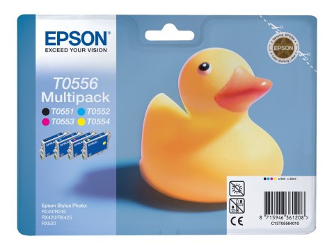 Epson T0556 Multipack - 32 ml - czarny, żółty, cyjan, magenta - oryginał - kopuła - pojemnik na tusz - dla Stylus Photo R240, R2