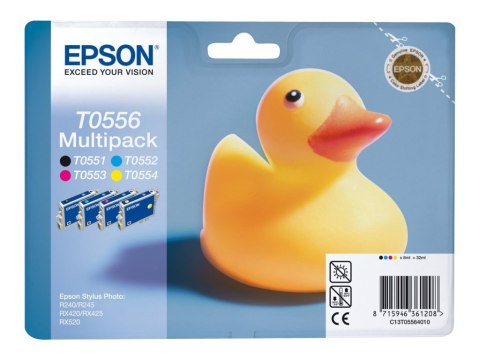 Epson T0556 Multipack - 32 ml - czarny, żółty, cyjan, magenta - oryginał - kopuła - pojemnik na tusz - dla Stylus Photo R240, R2