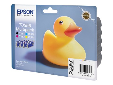 Epson T0556 Multipack - 32 ml - czarny, żółty, cyjan, magenta - oryginał - kopuła - pojemnik na tusz - dla Stylus Photo R240, R2