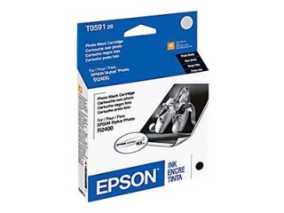 Epson T0591 - 13 ml - czarny photo - oryginał - kopuła - pojemnik na tusz - dla Stylus Photo R2400