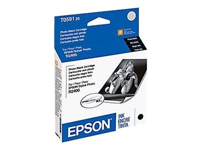 Epson T0591 - 13 ml - czarny photo - oryginał - kopuła - pojemnik na tusz - dla Stylus Photo R2400