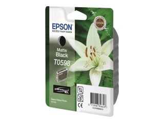 Epson T0598 - 13 ml - czarny mat - oryginał - kopuła - pojemnik na tusz - dla Stylus Photo R2400