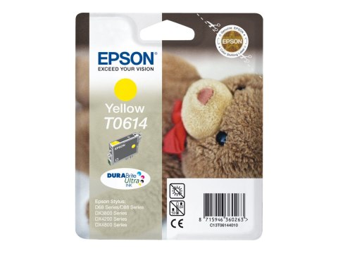 Epson T0614 - 8 ml - żółty - oryginał - kopuła - pojemnik na tusz - dla Stylus D68, D88, DX3800, DX3850, DX4200, DX4250, DX4800,