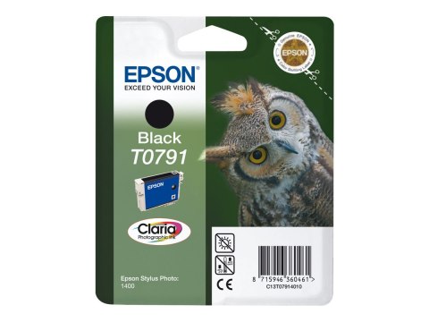 Epson T0791 - 11.1 ml - czarny - oryginał - kopuła - pojemnik na tusz - dla Stylus Photo 1500, P50, PX650, PX660, PX710, PX720, 