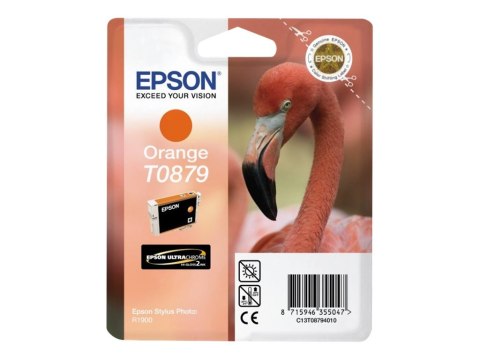 Epson T0879 - 11.4 ml - pomarańczowy - oryginał - kopuła - pojemnik na tusz - dla Stylus Photo R1900