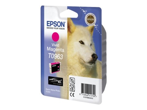 Epson T0963 - 11.4 ml - jaskrawa magenta - oryginał - kopuła - pojemnik na tusz - dla Stylus Photo R2880