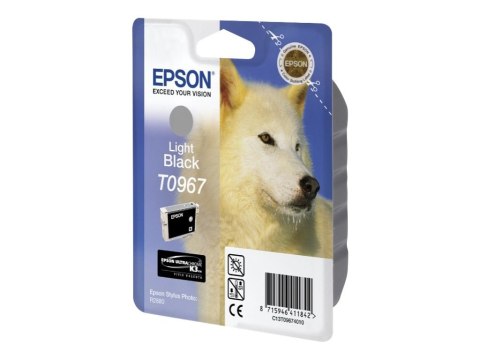 Epson T0967 - 11.4 ml - jasna czerń - oryginał - kopuła - pojemnik na tusz - dla Stylus Photo R2880