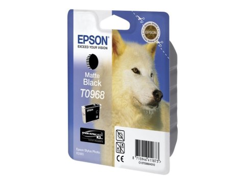 Epson T0968 - 11.4 ml - czarny mat - oryginał - kopuła - pojemnik na tusz - dla Stylus Photo R2880