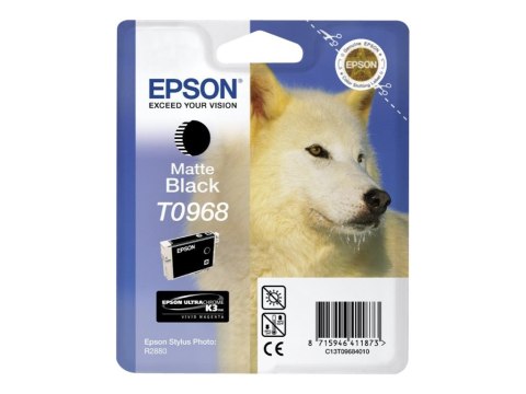Epson T0968 - 11.4 ml - czarny mat - oryginał - kopuła - pojemnik na tusz - dla Stylus Photo R2880