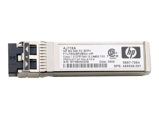 HPE Short Range - Moduł nadajnik/odbiornik SFP+ - kanał światłowodowy 8GB - dla HPE SN6720C 64, SN8500C/SN8700C 48, SN8700C 64; 