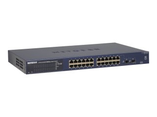 NETGEAR GS724Tv3 - Przełącznik - Tak - 24 x 10/100/1000 + 2 x dzielony SFP - stacjonarny