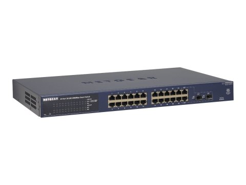 NETGEAR GS724Tv3 - Przełącznik - Tak - 24 x 10/100/1000 + 2 x dzielony SFP - stacjonarny