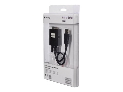Sandberg USB to Serial Link - Adapter szeregowy - USB - RS-232