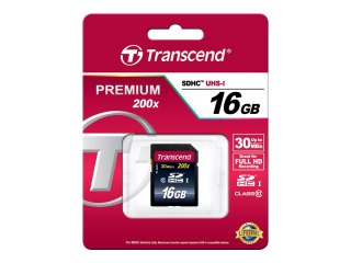 Transcend - Karta pamięci flash - 16 GB - Class 10 - SDHC