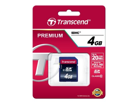 Transcend Ultimate - Karta pamięci flash - 4 GB - Class 10 - 200x - SDHC