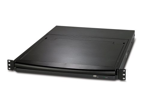 APC LCD Console - Konsola KVM z przełącznik KVM - 16 porty - PS/2 - 17" - do montowania w stojaku - VGA - czarny - 1U - dla P/N: