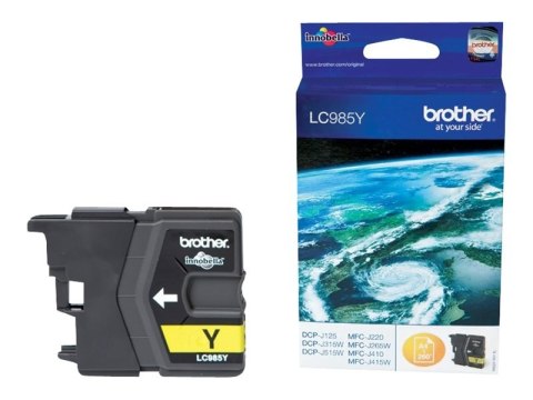 Brother LC985Y - Żółty - oryginał - pojemnik na tusz - dla Brother DCP-J140W, DCP-J315W, DCP-J515W, MFC-J410