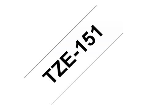 Brother TZe-151 - Standardowy klej - czarno na przezroczystym tle - Roll (2,4 cm x 8 m) 1 kaseta(y) taśma laminowana - dla Broth