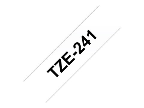 Brother TZe-241 - Standardowy klej - czarny na białym - Roll (1,8 cm x 8 m) 1 kaseta(y) taśma laminowana - dla Brother PT-D600; 