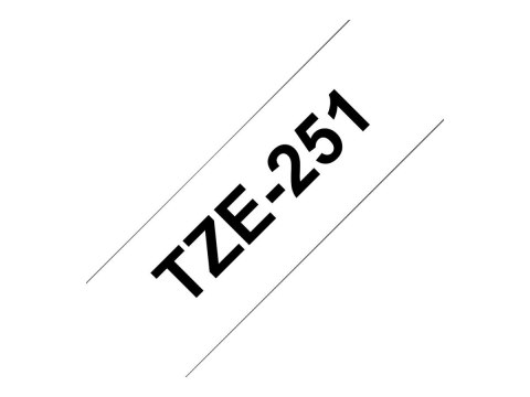 Brother TZe-251 - Standardowy klej - czarny na białym - Roll (2,4 cm x 8 m) 1 kaseta(y) taśma laminowana - dla Brother PT-D600; 