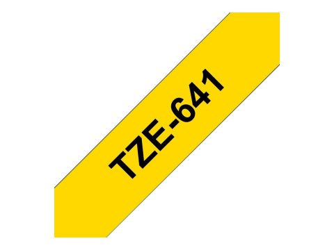 Brother TZe-641 - Standardowy klej - czarny na żółtym - Roll (1,8 cm x 8 m) 1 kaseta(y) taśma laminowana - dla Brother PT-D600; 