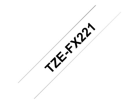 Brother TZe-FX221 - Czarny na białym - Roll (0,9 cm x 8 m) 1 kaseta(y) taśma elastyczna - dla Brother PT-D210, D600, H110, H200;