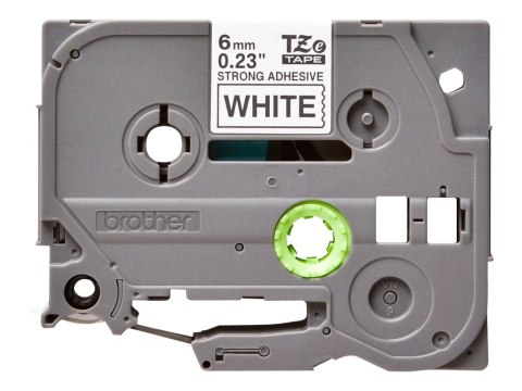 Brother TZe-S211 - Wyjątkowo silny klej - czarny na białym - Roll (0,6 cm x 8 m) 1 kaseta(y) taśma laminowana - dla Brother PT-D