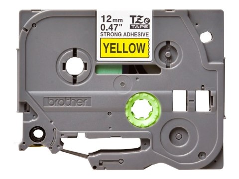 Brother TZe-S631 - Wyjątkowo silny klej - czarny na żółtym - Wałek (1,2 cm x 8 m) 1 kaseta(y) taśma laminowana - dla Brother PT-