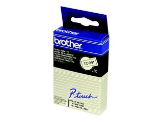 Brother TZe-S651 - Wyjątkowo silny klej - czarny na żółtym - Roll (2,4 cm x 8 m) 1 kaseta(y) taśma laminowana - dla Brother PT-D
