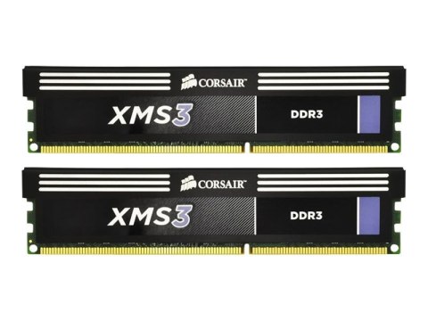 CORSAIR XMS3 - DDR3 - zestaw - 8 GB: 2 x 4 GB - DIMM 240-pin - 1600 MHz / PC3-12800 - CL9 - 1.65 V - niebuforowana - bez ECC