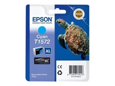 Epson T1572 - 25.9 ml - cyjan - oryginał - kopuła - pojemnik na tusz - dla Stylus Photo R3000