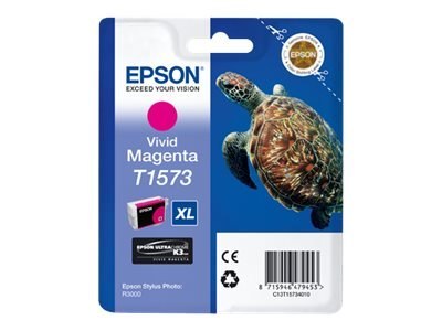 Epson T1573 - 25.9 ml - jaskrawa magenta - oryginał - kopuła - pojemnik na tusz - dla Stylus Photo R3000