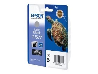 Epson T1577 - 25.9 ml - jasna czerń - oryginał - kopuła - pojemnik na tusz - dla Stylus Photo R3000