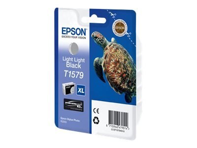 Epson T1579 - 25.9 ml - świetlista czerń - oryginał - kopuła - pojemnik na tusz - dla Stylus Photo R3000